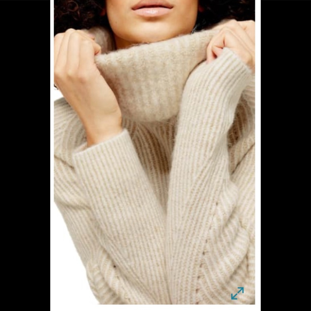 Topshop oversized Cowl-neck Sweater Dress - Picture 2 of 10